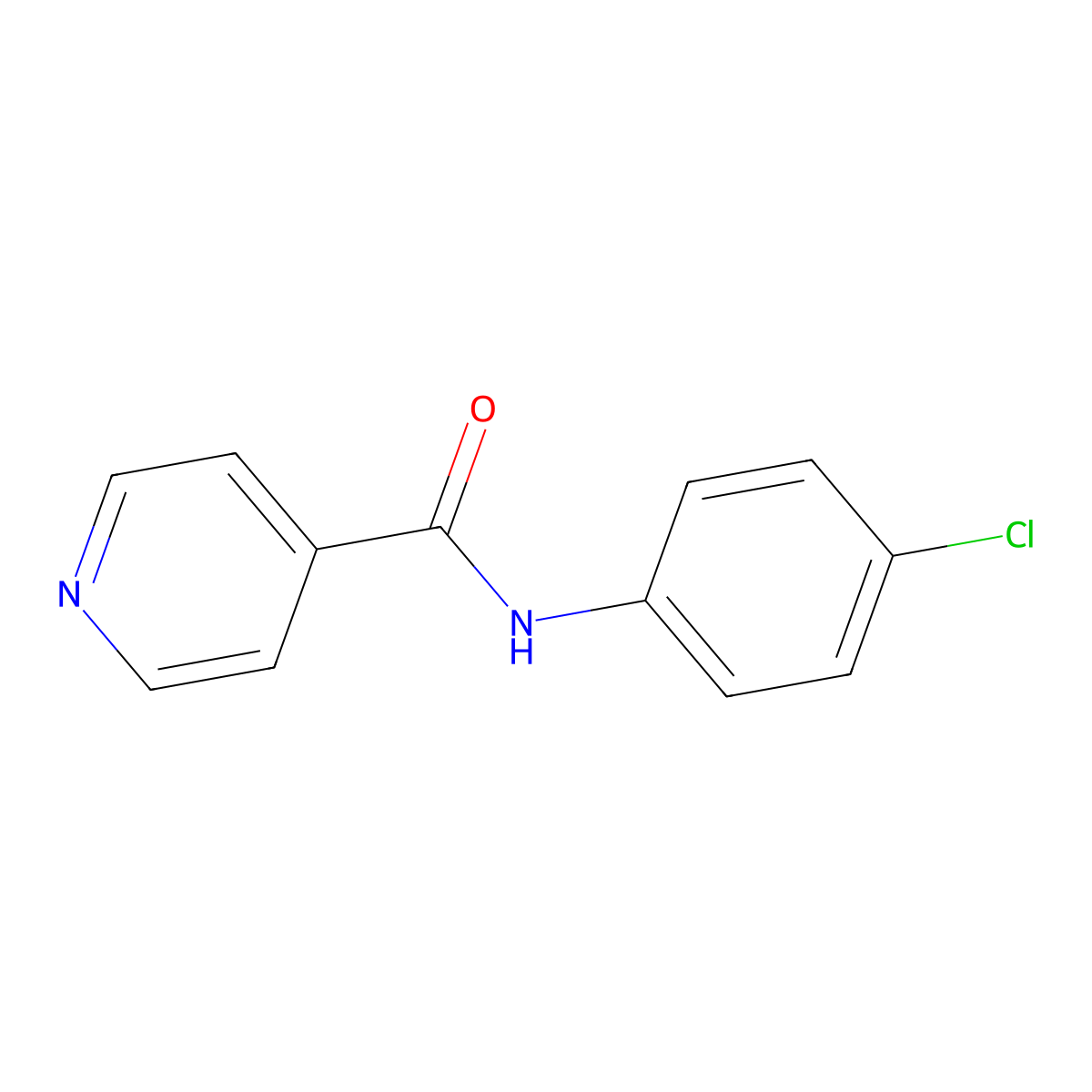 N-(4-Chlorophenyl)isonicotinamide molecular structure, CAS 14547-69-4