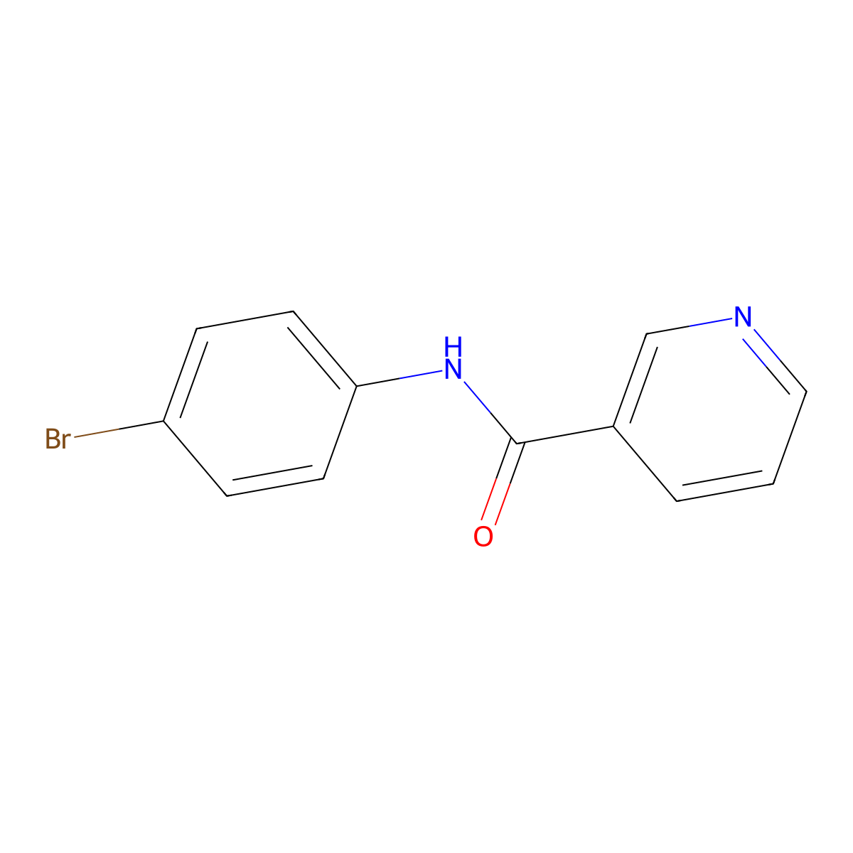 N-(4-bromophenyl)pyridine-3-carboxamide molecular structure, CAS 14547-71-8