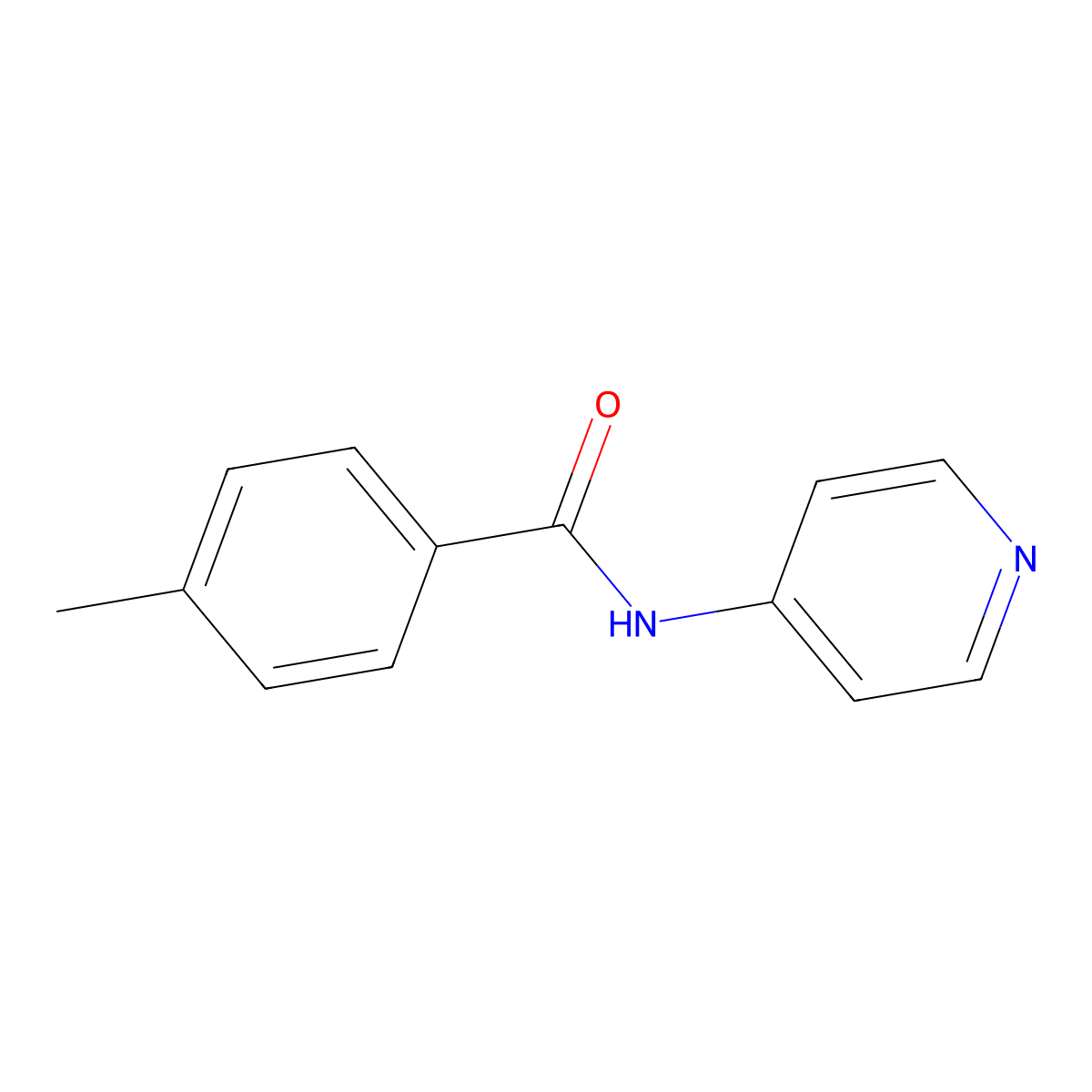 4-Methyl-N-4-pyridinylbenzamide molecular structure, CAS 14547-74-1