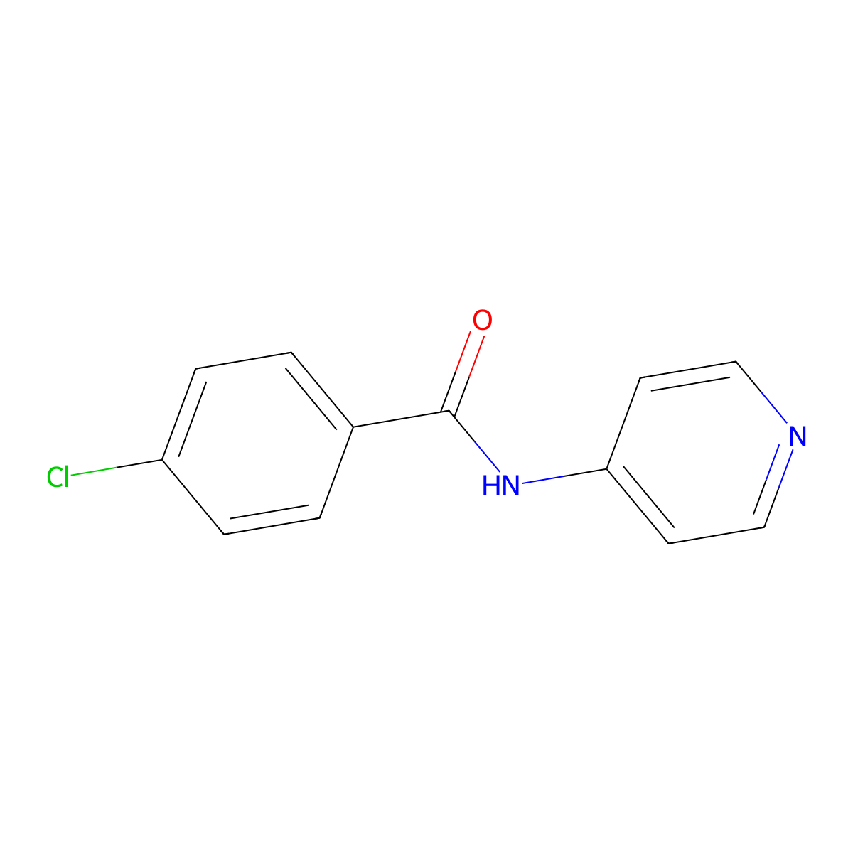 4-Chloro-N-4-pyridinylbenzamide molecular structure, CAS 14547-76-3