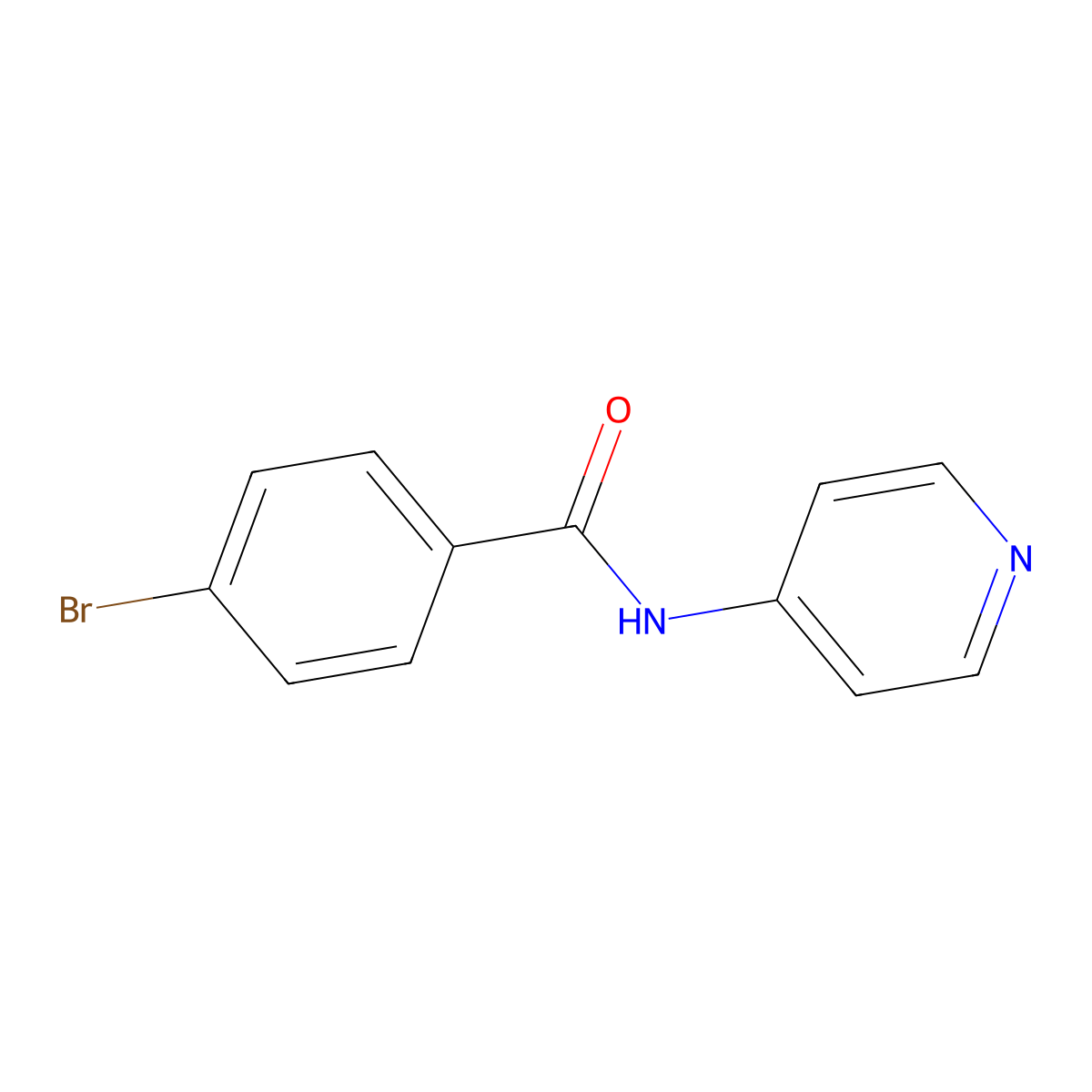 4-Bromo-N-4-pyridinylbenzamide molecular structure, CAS 14547-77-4