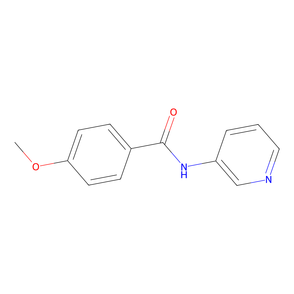4-Methoxy-N-pyridin-3-yl-benzamide molecular structure, CAS 14547-78-5