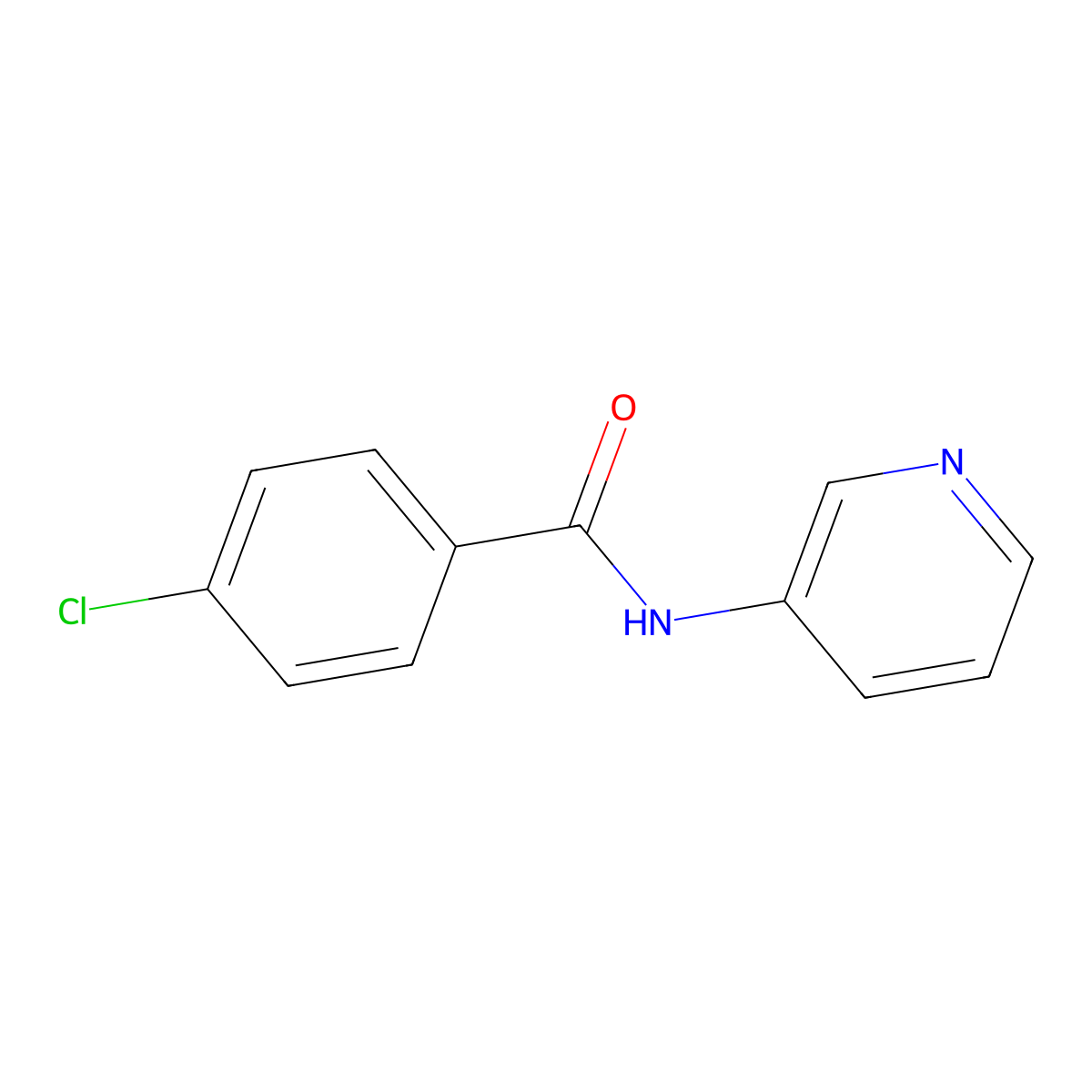 4-chloro-N-(pyridin-3-yl)benzamide molecular structure, CAS 14547-79-6