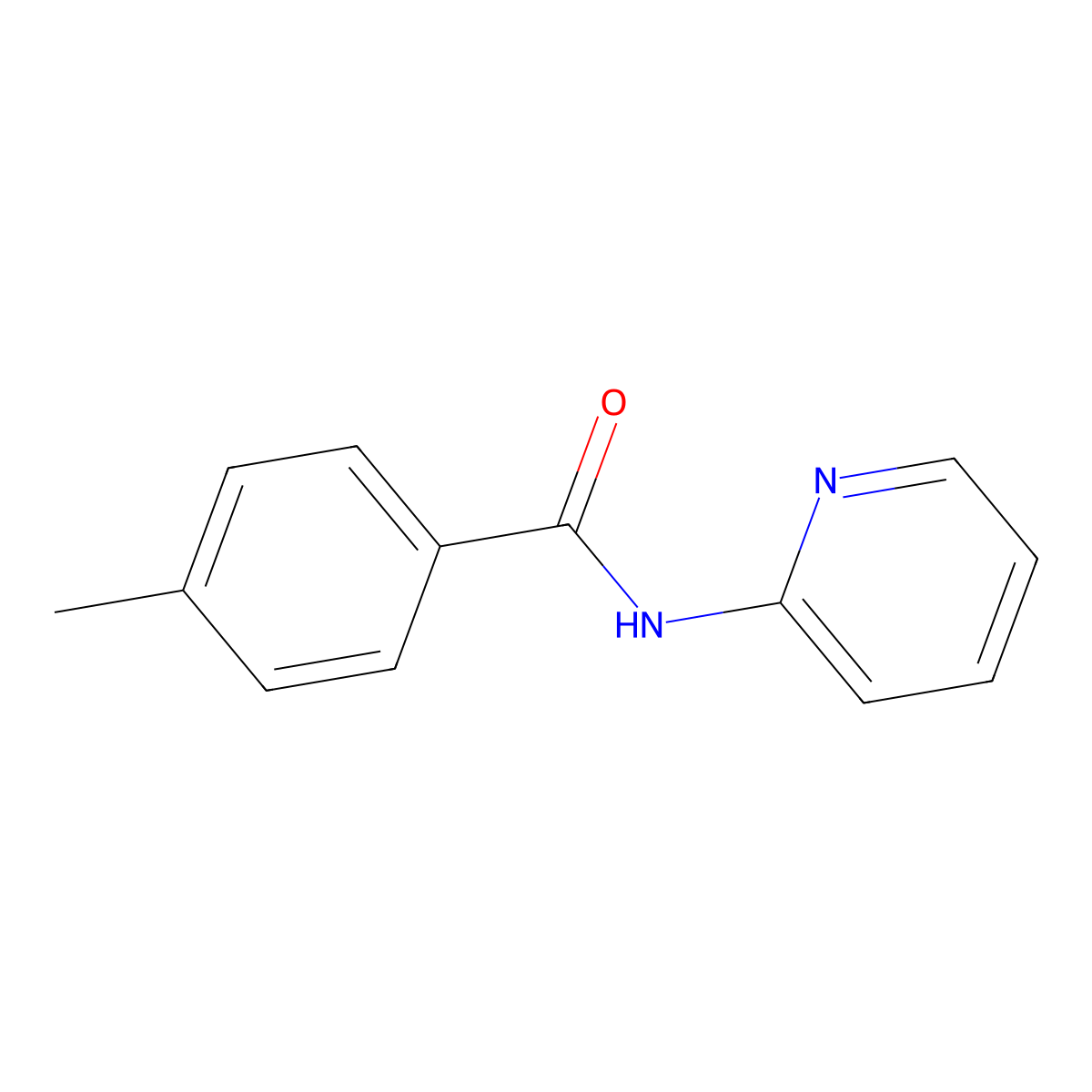 4-methyl-N-(pyridin-2-yl)benzamide molecular structure, CAS 14547-80-9