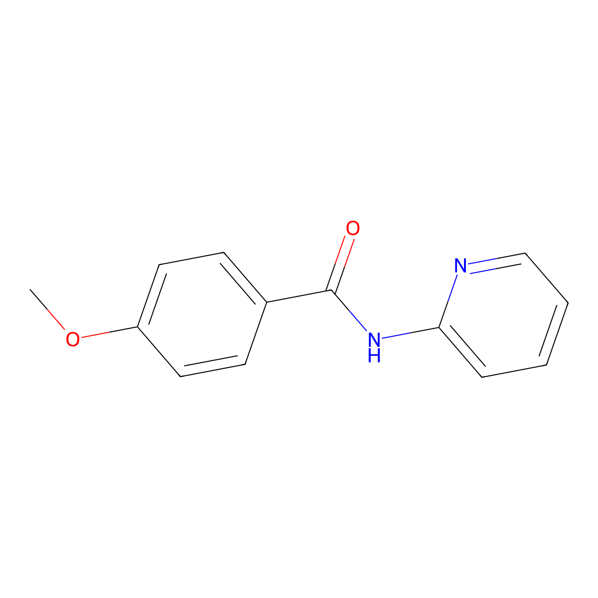 4-methoxy-N-pyridin-2-ylbenzamide molecular structure, CAS 14547-81-0