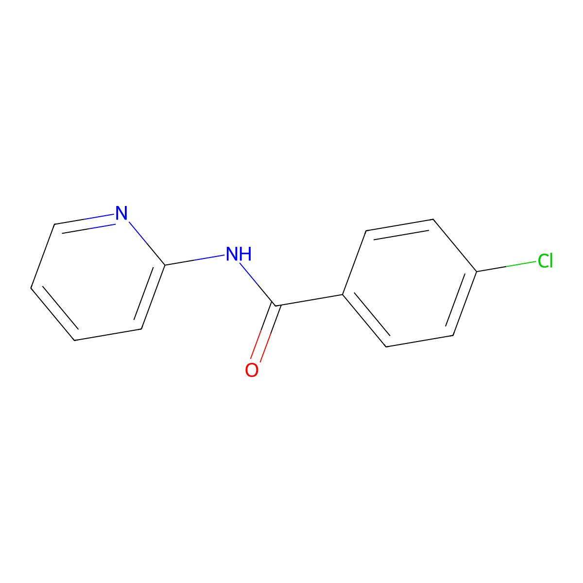 4-chloro-N-(pyridin-2-yl)benzamide molecular structure, CAS 14547-82-1