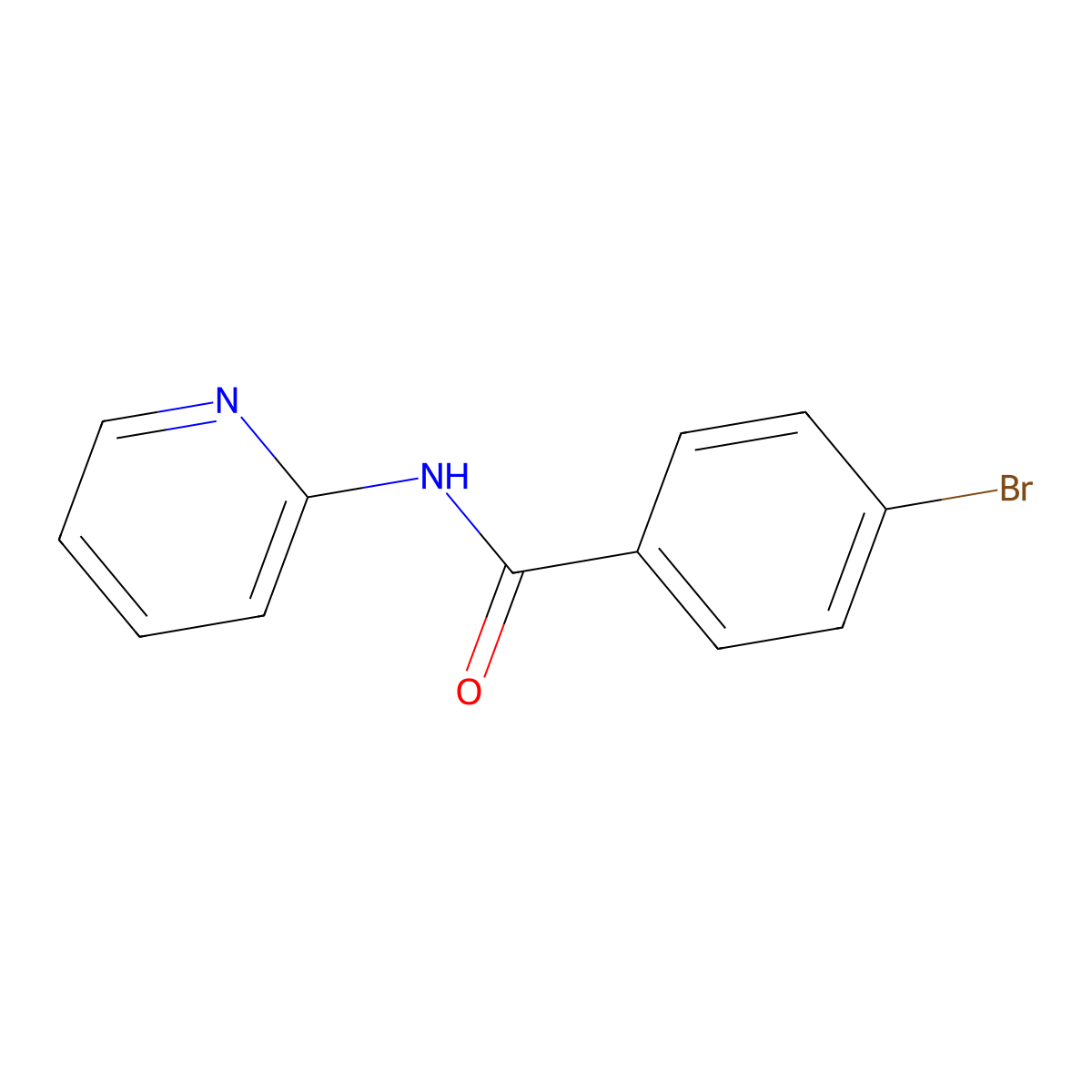 4-Bromo-N-2-pyridinylbenzamide molecular structure, CAS 14547-83-2