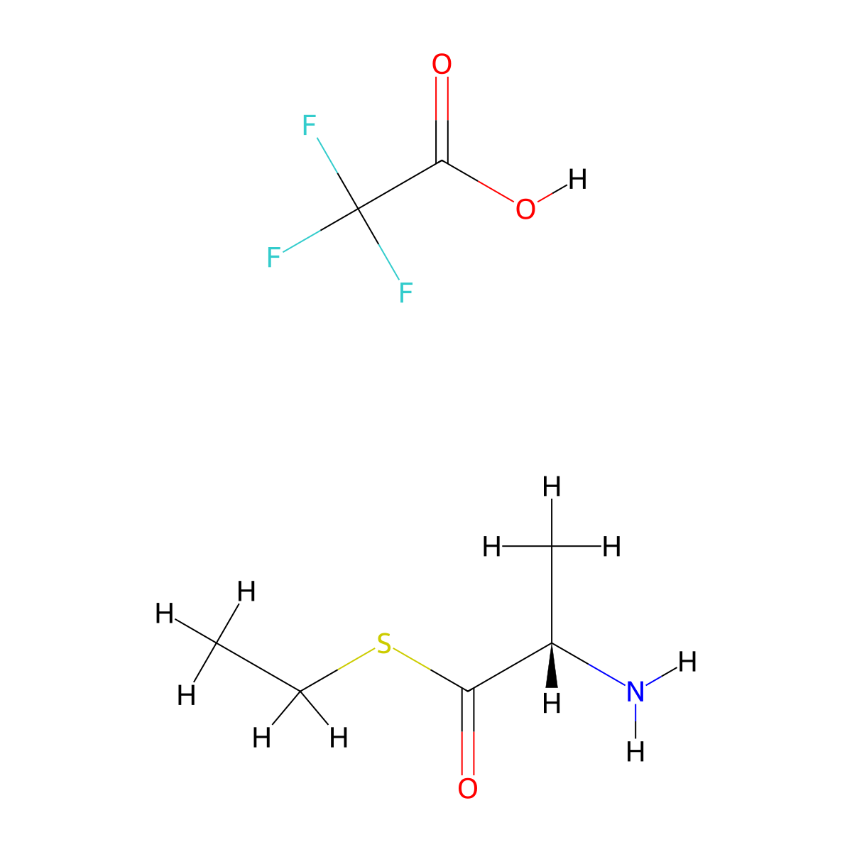 (S)-S-Ethyl 2-aminopropanethioate 2,2,2-trifluoroacetate molecular structure, CAS 1454706-29-6