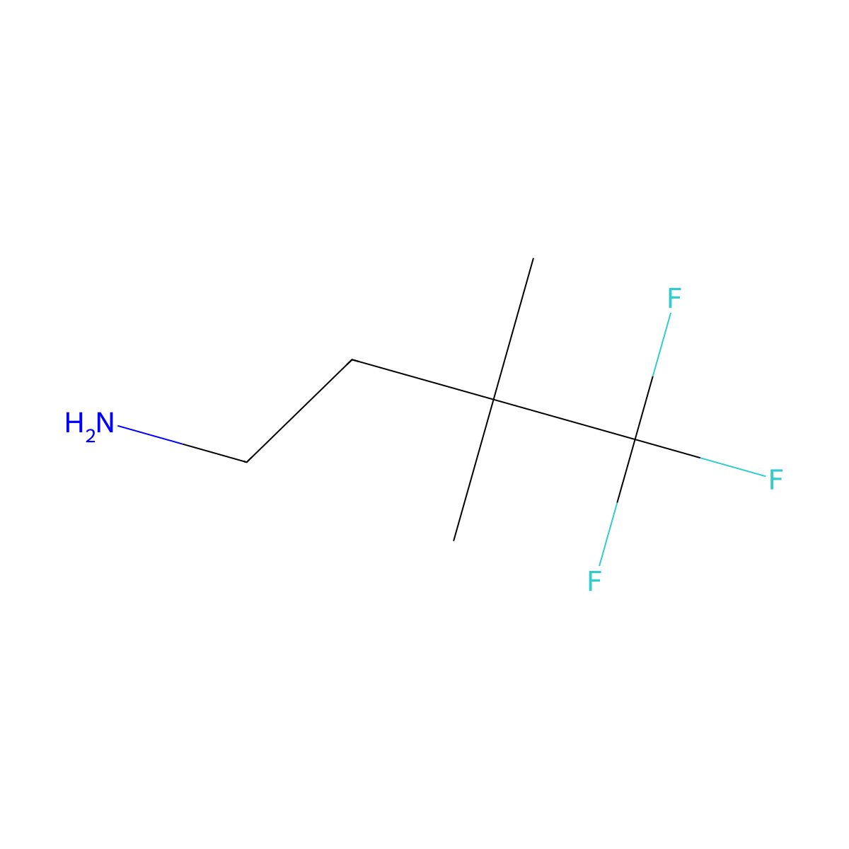 4,4,4-Trifluoro-3,3-dimethylbutan-1-amine molecular structure, CAS 1454764-09-0