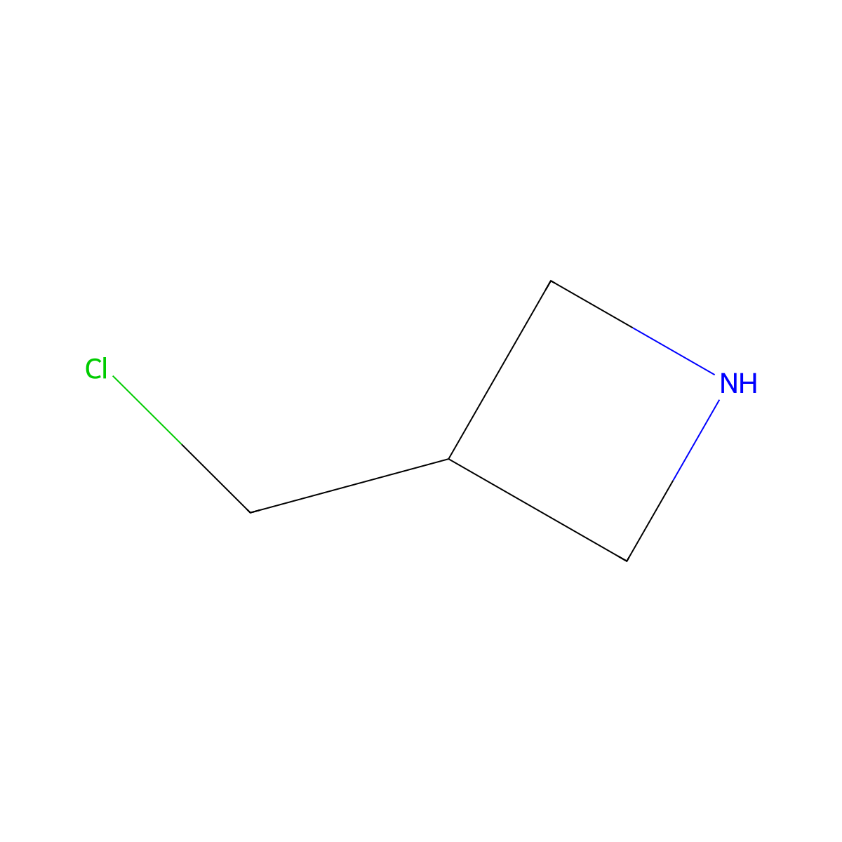 3-(Chloromethyl)azetidine molecular structure, CAS 1454775-50-8