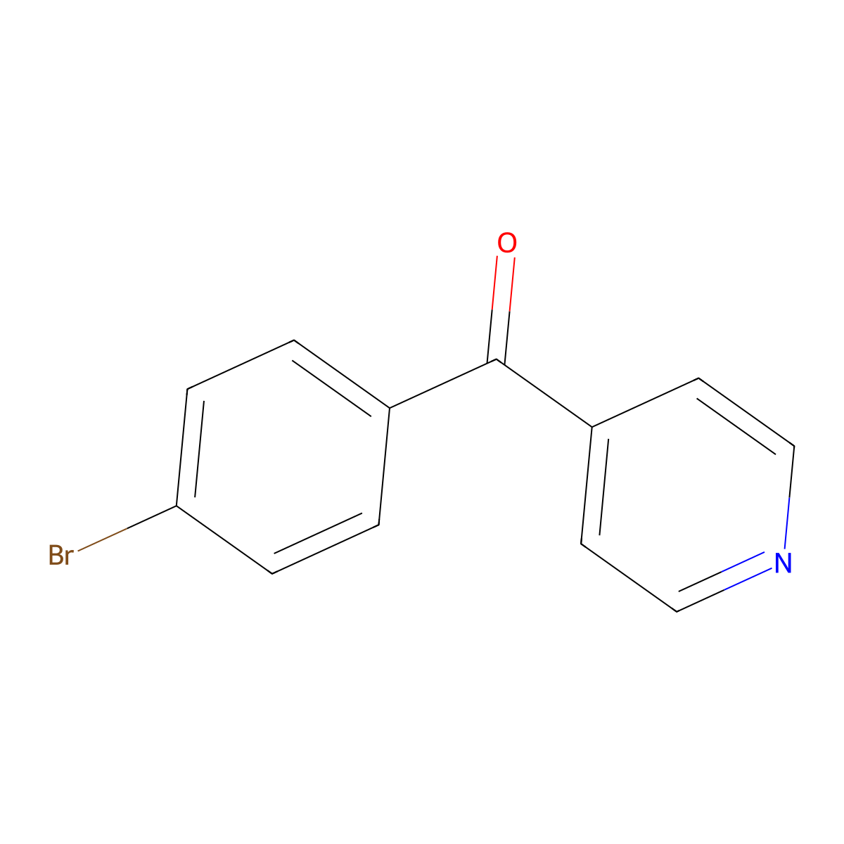 Methanone, (4-bromophenyl)-4-pyridinyl- molecular structure, CAS 14548-49-3