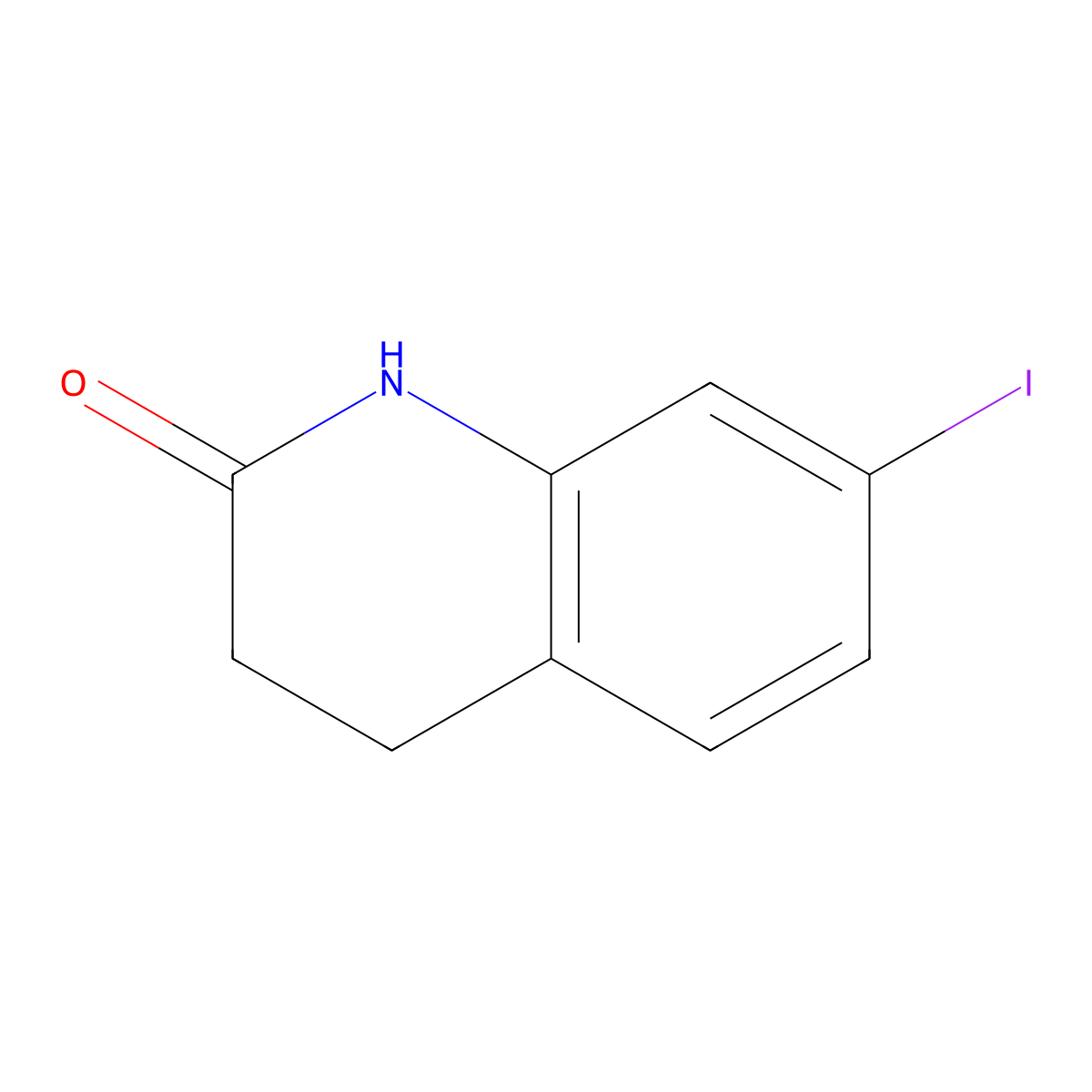 3,4-Dihydro-7-iodo-2(1H)-quinolinone molecular structure, CAS 14548-52-8