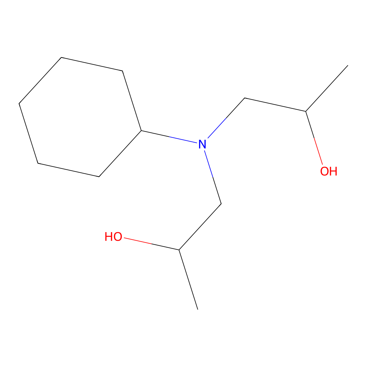 1-[Cyclohexyl(2-hydroxypropyl)amino]propan-2-ol molecular structure, CAS 14548-72-2