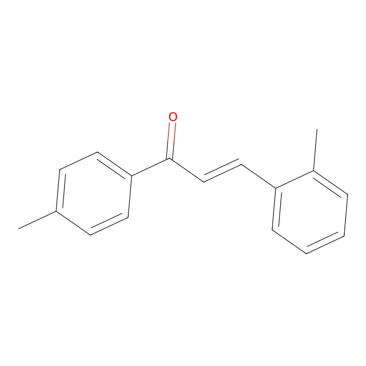 (2E)-3-(2-Methylphenyl)-1-(4-methylphenyl)prop-2-en-1-one molecular structure, CAS 1454800-30-6