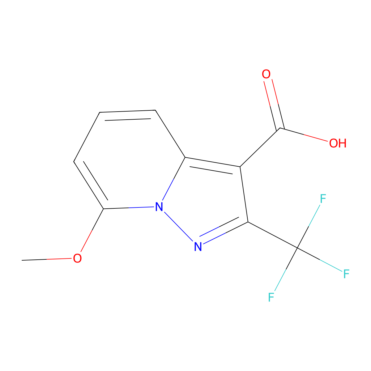 7-Methoxy-2-(trifluoromethyl)pyrazolo[1,5-A]pyridine-3-carboxylic acid molecular structure, CAS 1454802-85-7