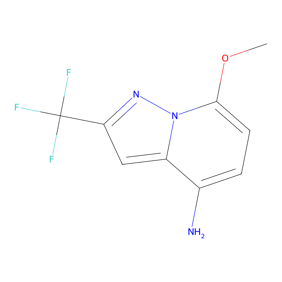 7-Methoxy-2-(trifluoromethyl)pyrazolo[1,5-A]pyridin-4-amine molecular structure, CAS 1454802-86-8