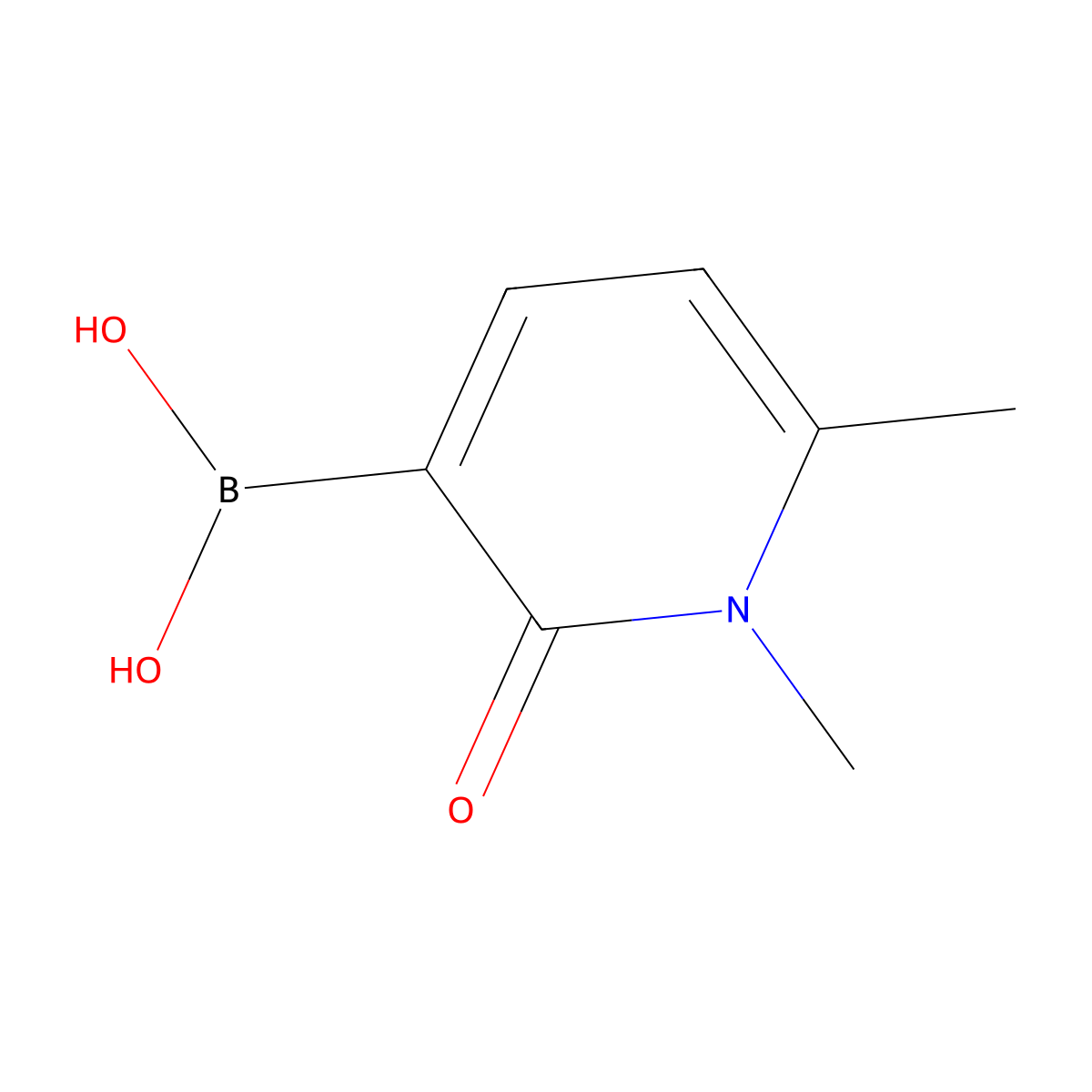 (1,6-Dimethyl-2-oxo-1,2-dihydropyridin-3-yl)boronic acid molecular structure, CAS 1454814-96-0