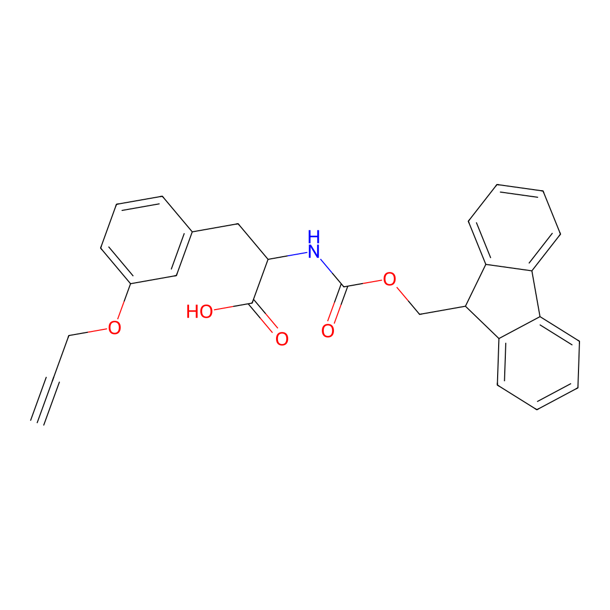 N-Fmoc-3-(2-propyn-1-yloxy)-L-phenylalanine molecular structure, CAS 1454817-57-2