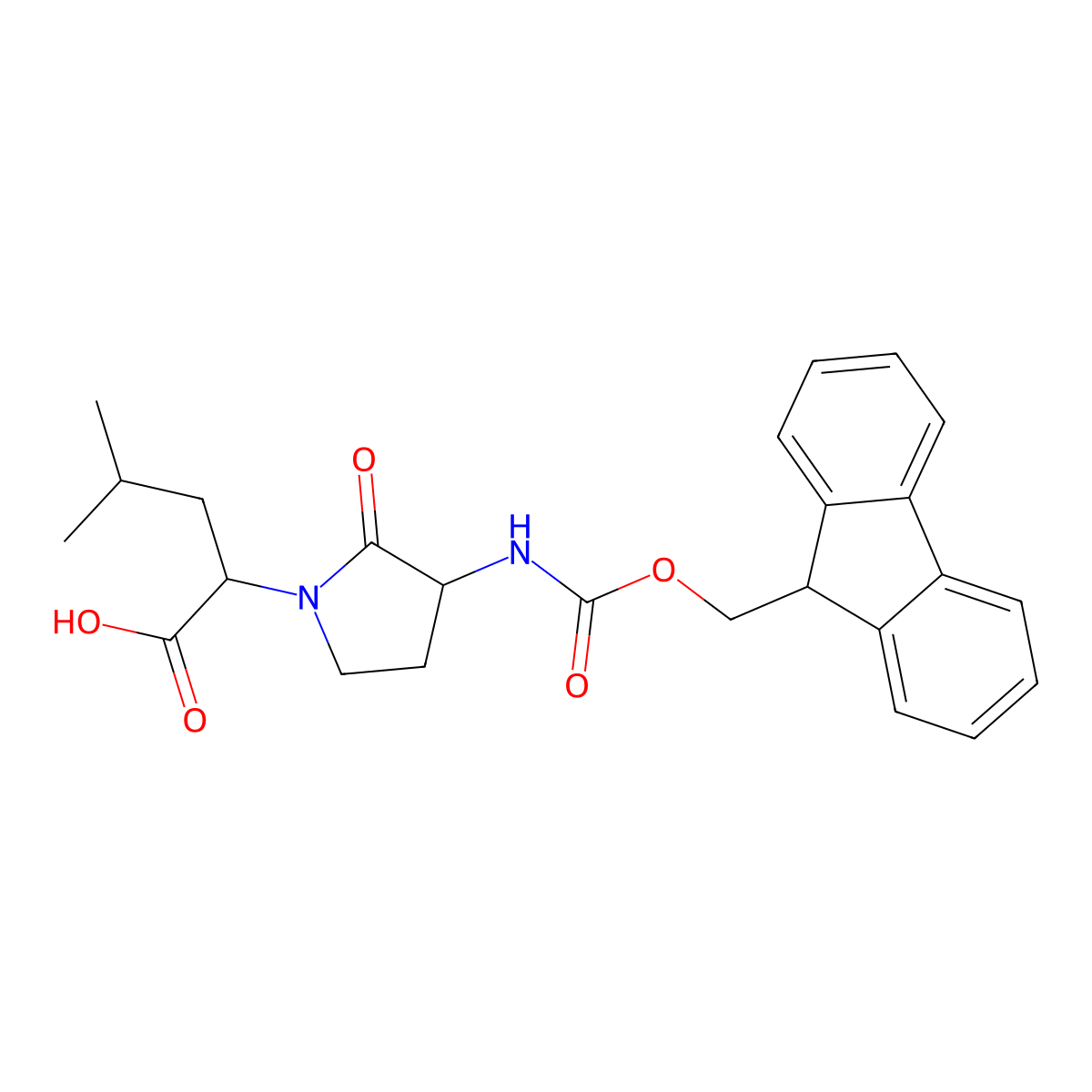 Fmoc-Freidinger's lactam molecular structure, CAS 145484-45-3