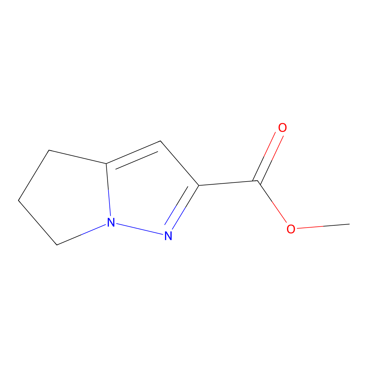 Methyl 5,6-dihydro-4H-pyrrolo[1,2-b]pyrazole-2-carboxylate molecular structure, CAS 1454848-65-7