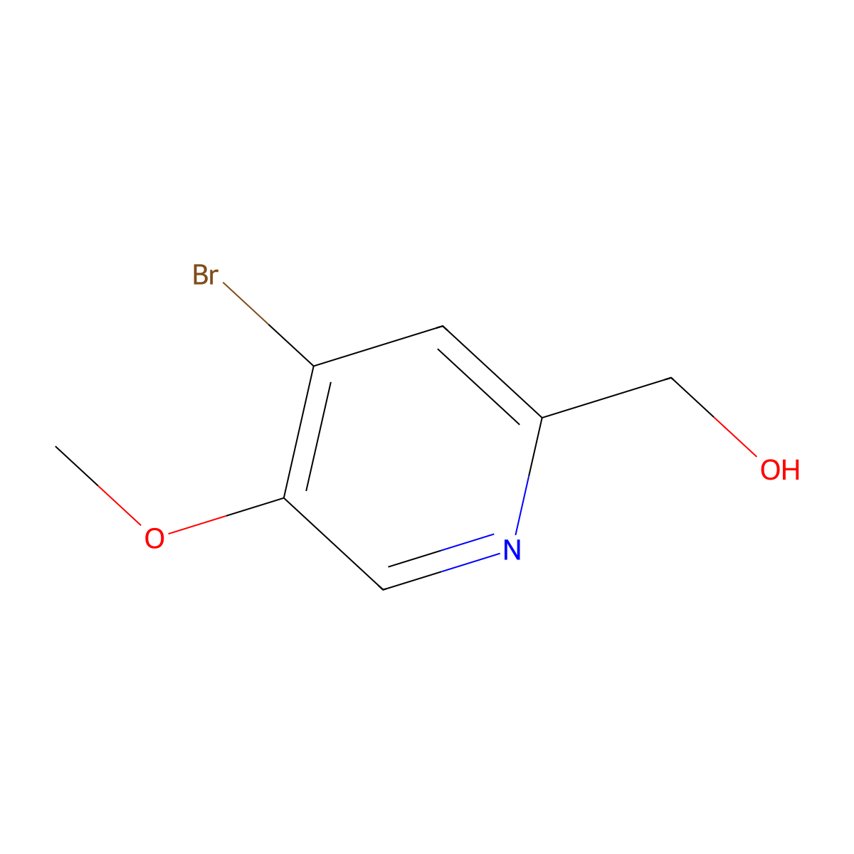 (4-Bromo-5-methoxypyridin-2-yl)methanol molecular structure, CAS 1454849-84-3