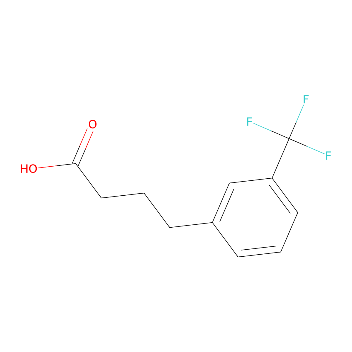 4-[3-(Trifluoromethyl)phenyl]butanoic acid molecular structure, CAS 145485-43-4