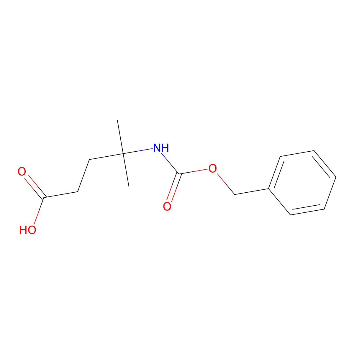 4-(Benzyloxycarbonylamino)-4-methylpentanoic acid molecular structure, CAS 145485-74-1