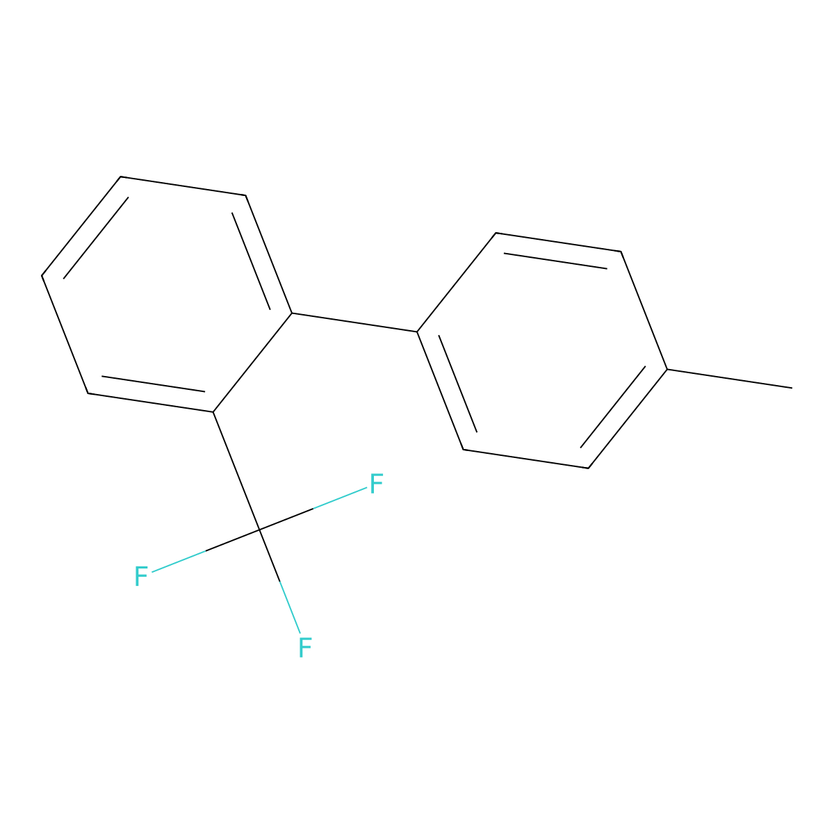 4-Methyl-2'-(trifluoromethyl)-1,1'-biphenyl molecular structure, CAS 145486-55-1