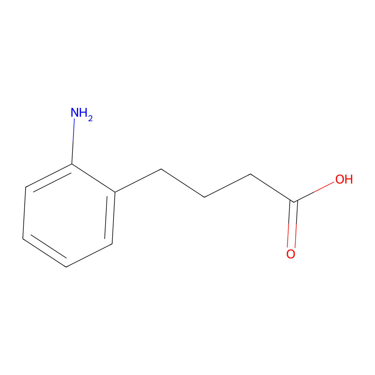 4-(2-Aminophenyl)butanoic acid molecular structure, CAS 145486-67-5