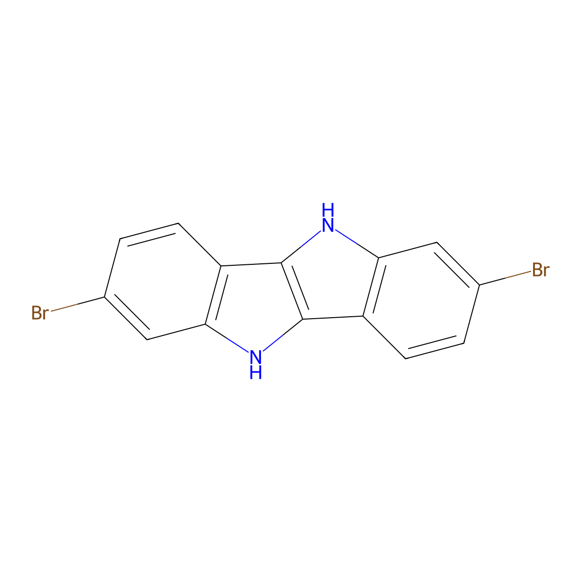 2,7-Dibromo-5,10-dihydroindolo[3,2-b]indole molecular structure, CAS 1454894-82-6