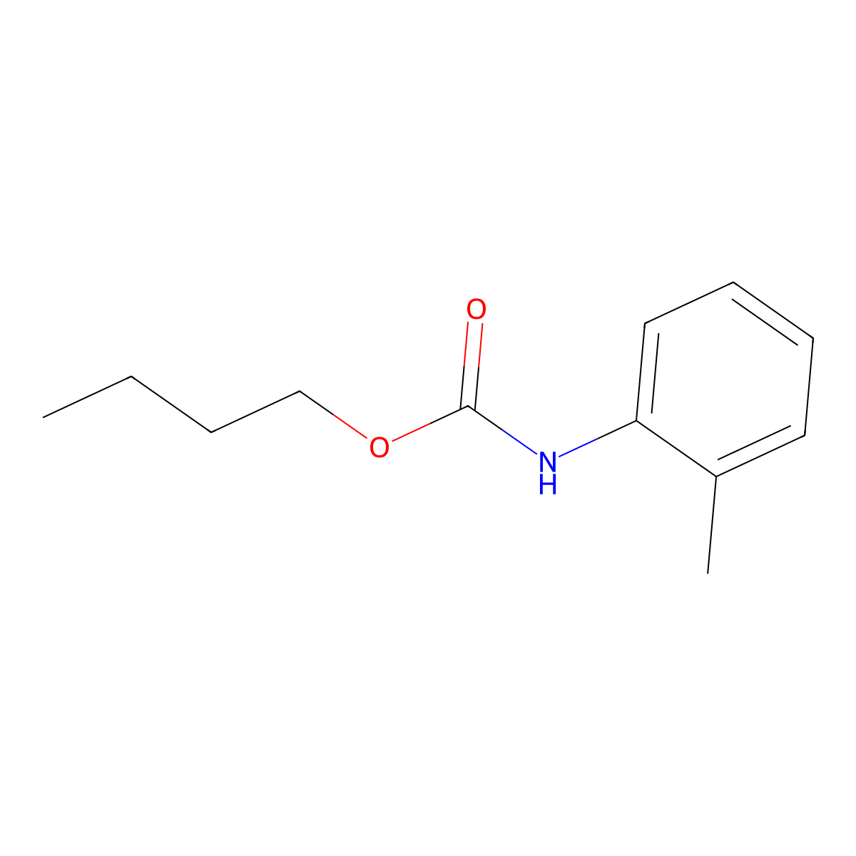 Butyl o-tolylcarbamate molecular structure, CAS 14549-47-4