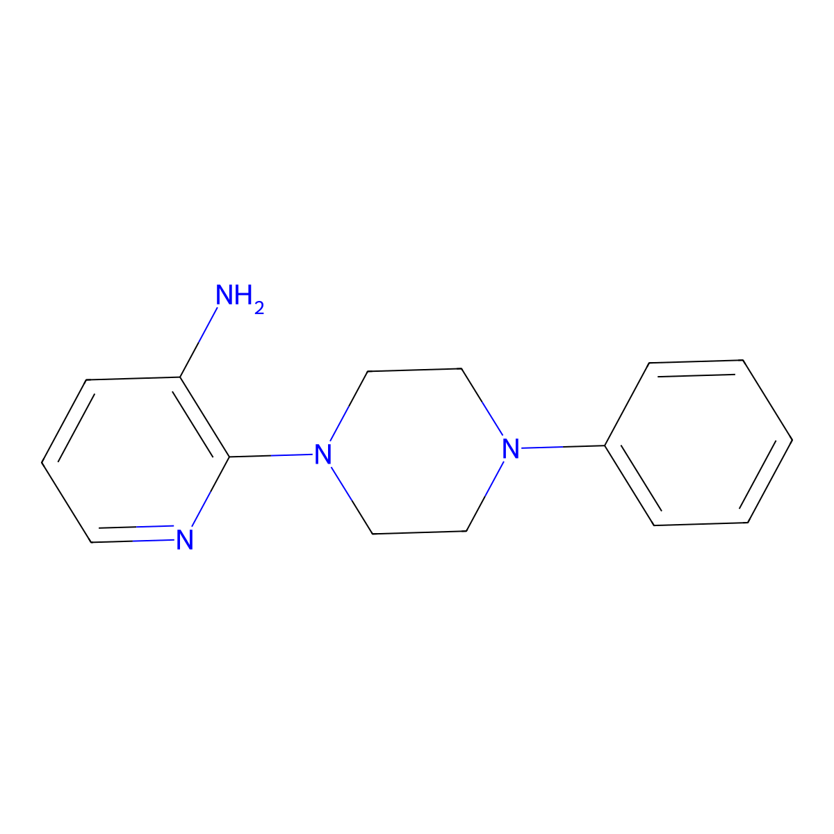 2-(4-Phenylpiperazin-1-yl)pyridin-3-amine molecular structure, CAS 14549-64-5