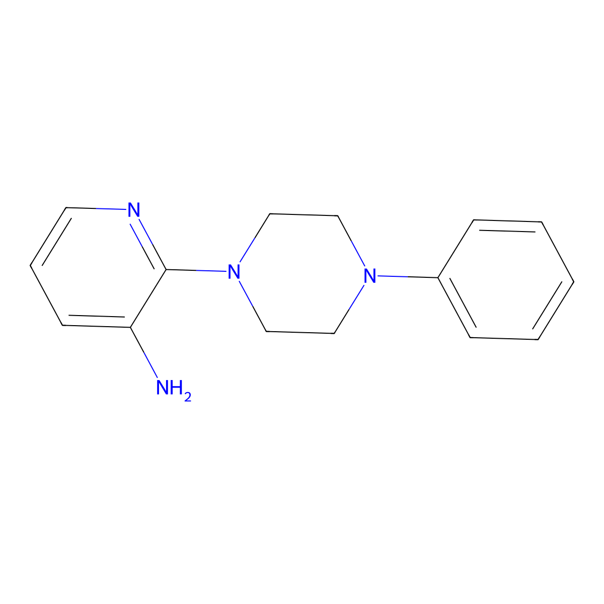 2-(4-Phenylpiperazin-1-yl)pyridin-3-amine molecular structure, CAS 14549-64-5