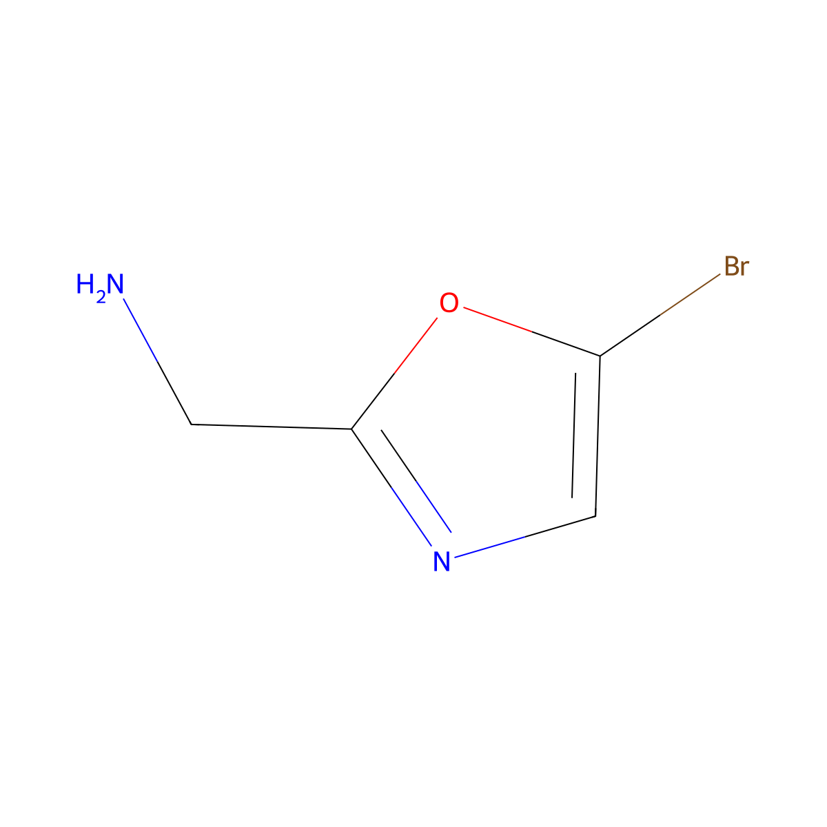 C-(5-Bromo-oxazol-2-yl)-methylamine molecular structure, CAS 1454907-18-6