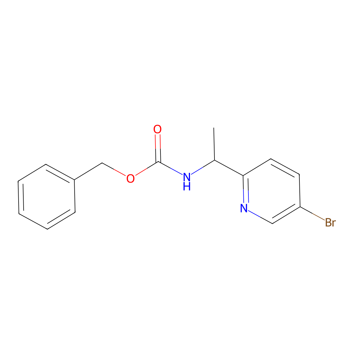 benzyl N-[1-(5-bromopyridin-2-yl)ethyl]carbamate molecular structure, CAS 1454908-06-5
