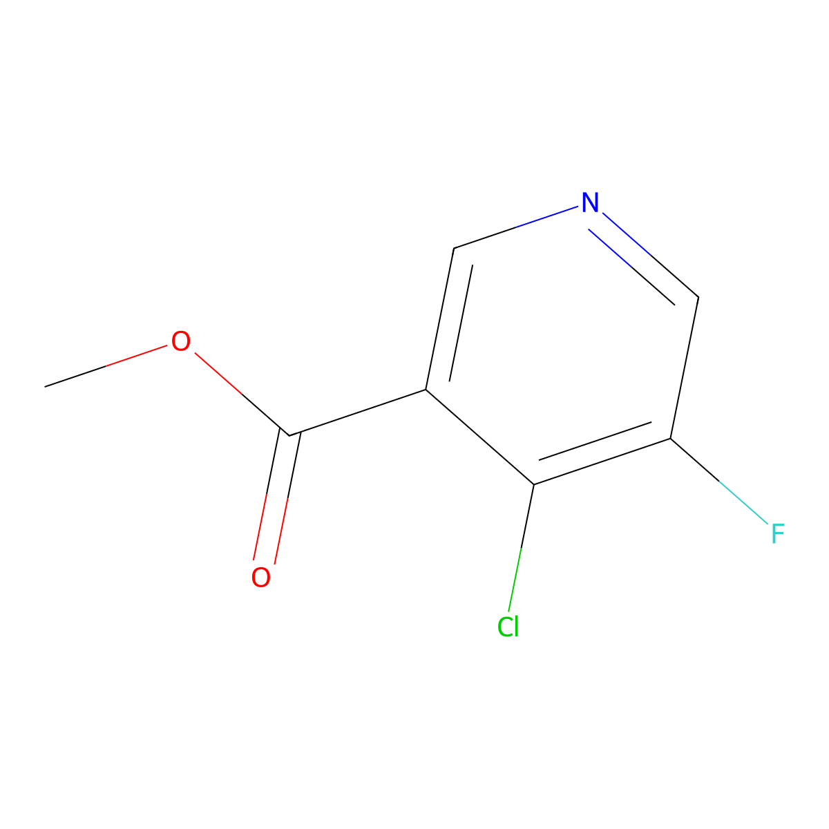 Methyl 4-chloro-5-fluoropyridine-3-carboxylate molecular structure, CAS 1454913-72-4