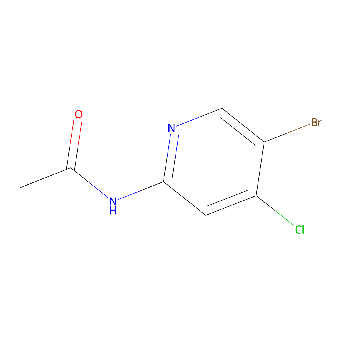N-(5-bromo-4-chloropyridin-2-yl)acetamide molecular structure, CAS 1454913-81-5