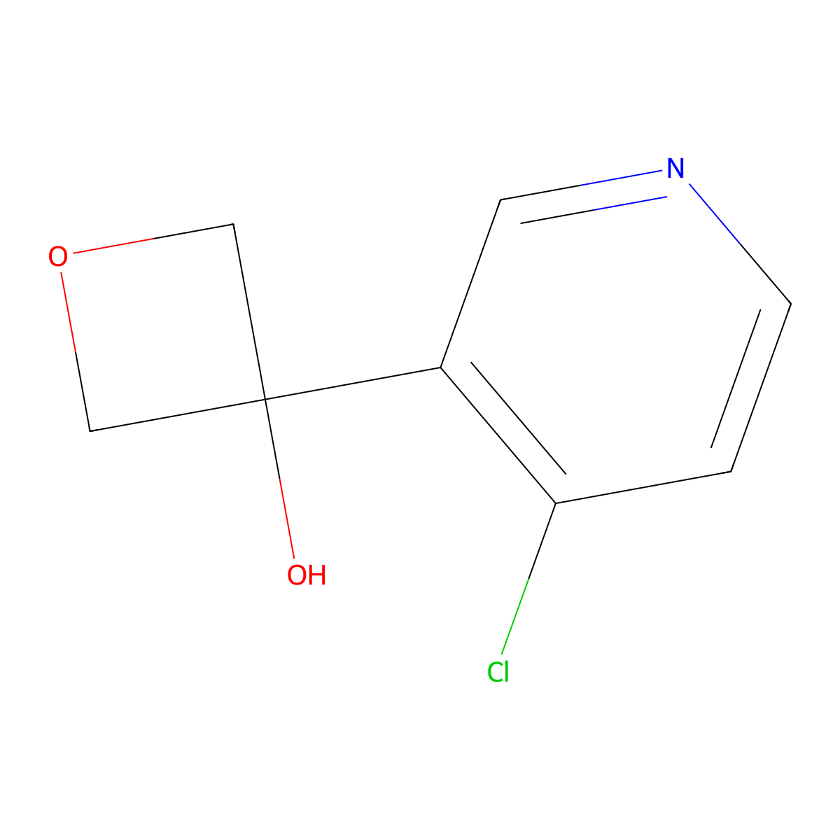 3-(4-Chloropyridin-3-yl)oxetan-3-ol molecular structure, CAS 1454913-88-2
