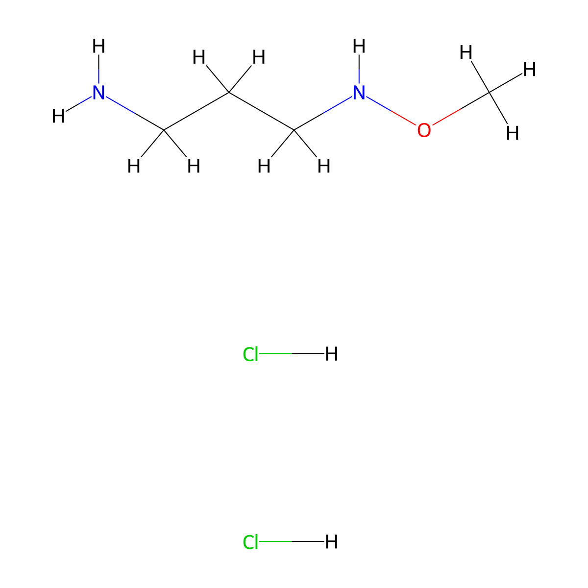 (3-Aminopropyl)(methoxy)amine dihydrochloride molecular structure, CAS 145494-52-6