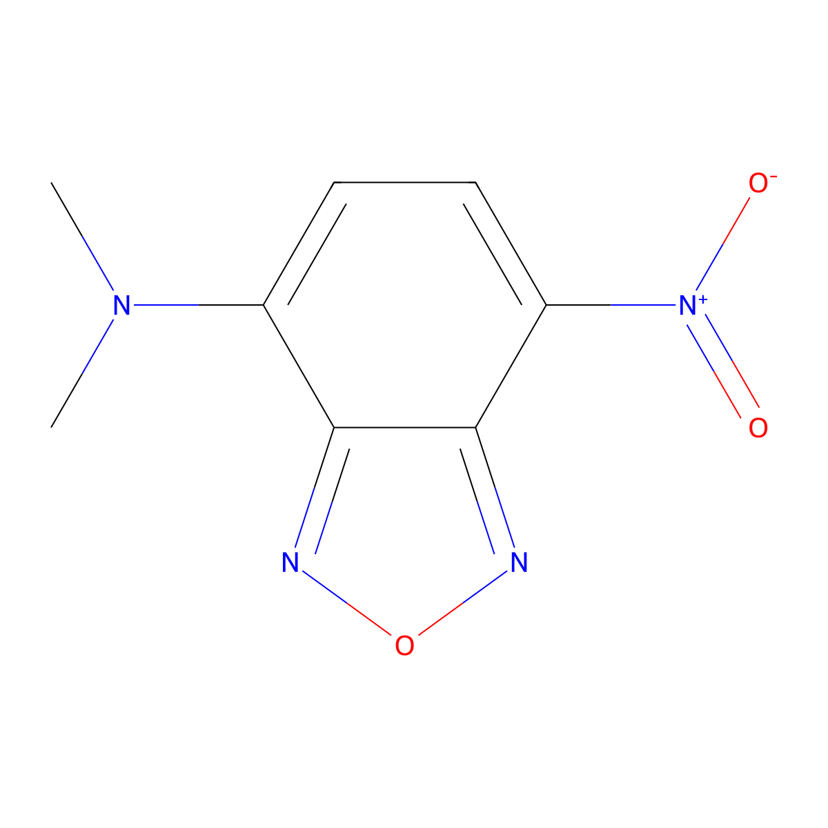 4-Benzofurazanamine, N,N-dimethyl-7-nitro- molecular structure, CAS 1455-87-4