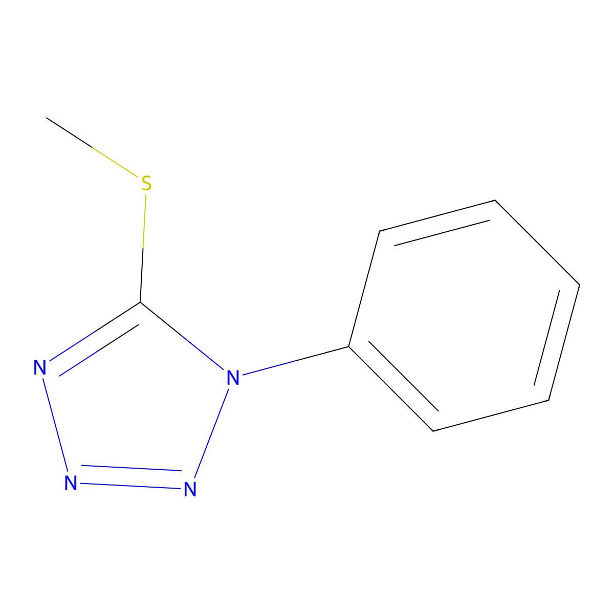 5-(Methylthio)-1-phenyl-1H-tetrazole molecular structure, CAS 1455-92-1