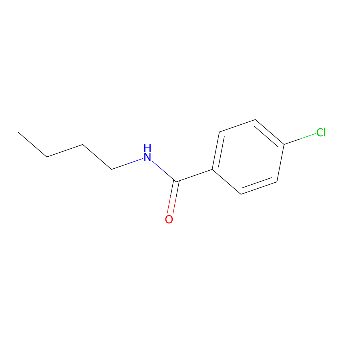 N-butyl-4-chlorobenzamide molecular structure, CAS 1455-99-8