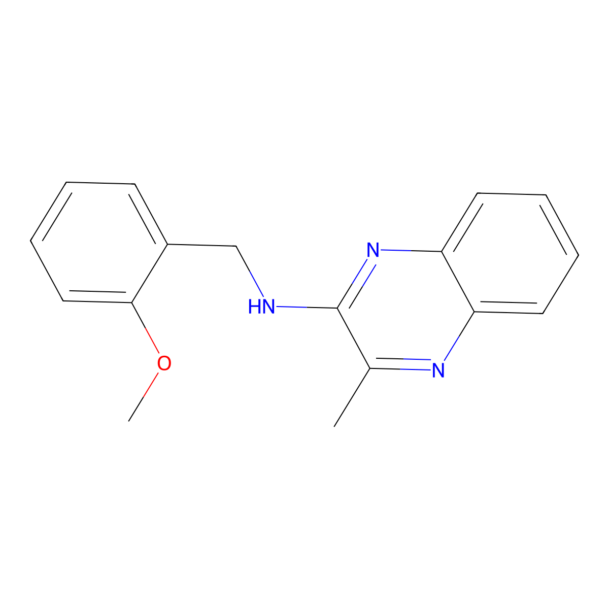 N-[(2-methoxyphenyl)methyl]-3-methylquinoxalin-2-amine molecular structure, CAS 1455019-33-6