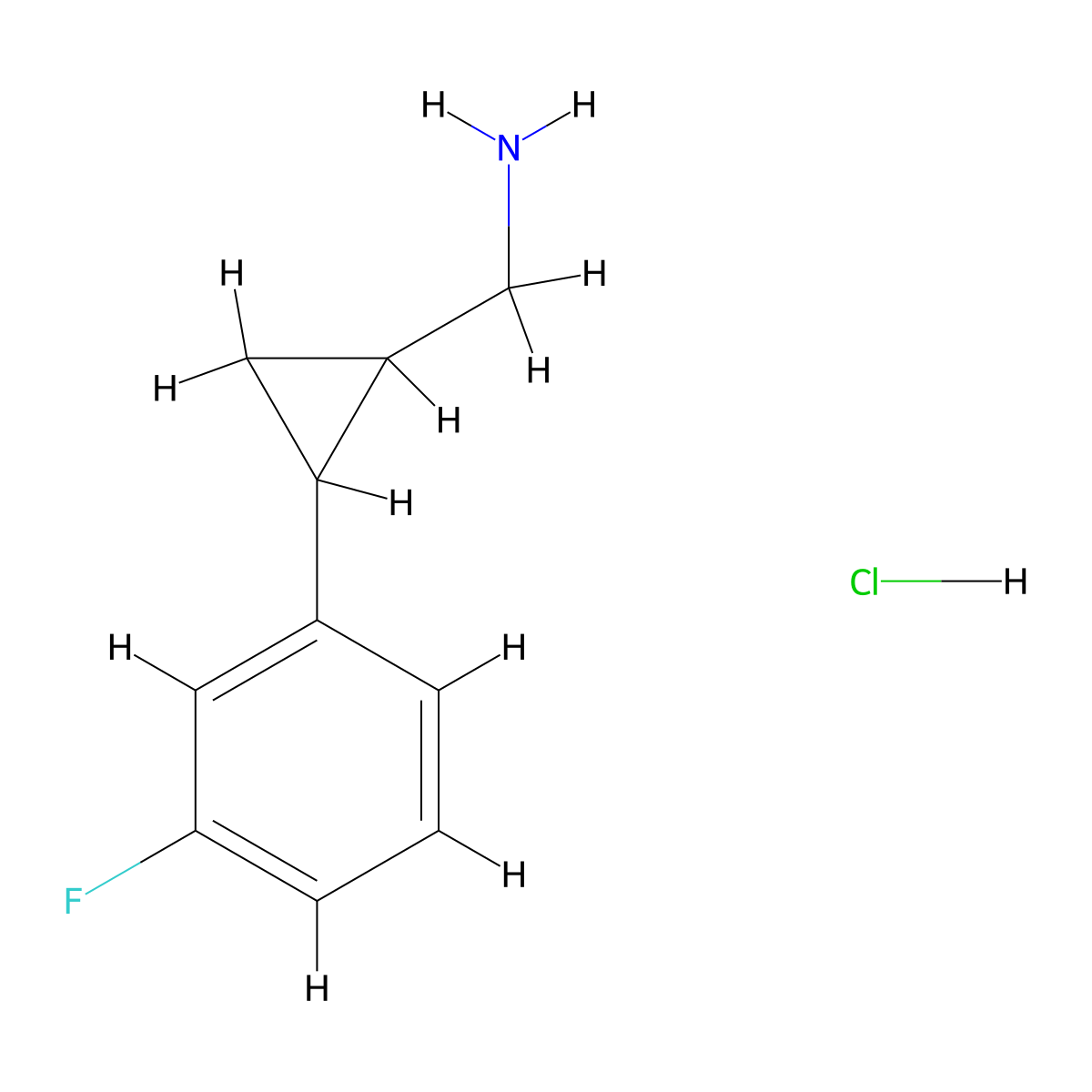 (2-(3-Fluorophenyl)cyclopropyl)methanamine xhydrochloride molecular structure, CAS 1455029-17-0