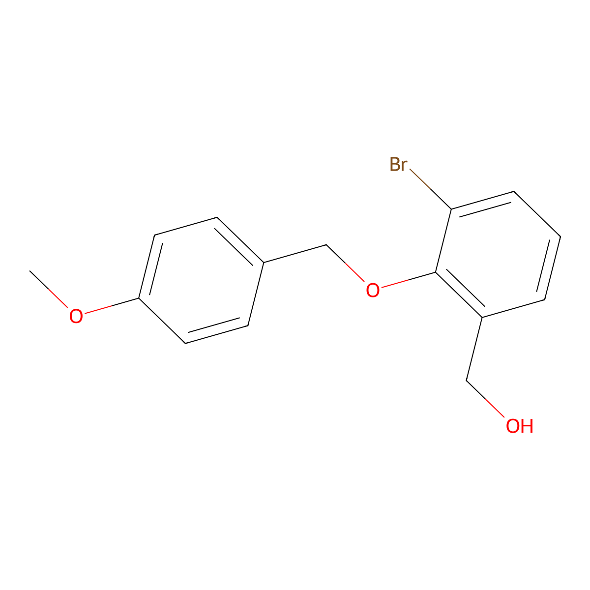 3-Bromo-2-[(4-methoxyphenyl)methoxy]benzenemethanol molecular structure, CAS 1455032-91-3