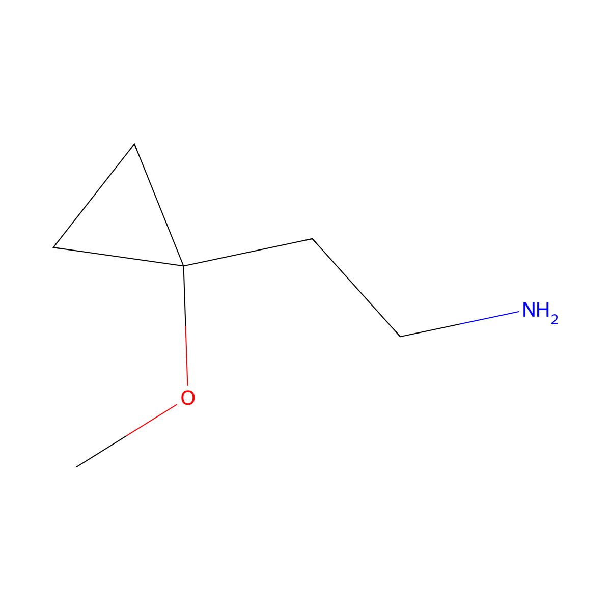 2-(1-Methoxycyclopropyl)ethanamine molecular structure, CAS 1455037-17-8