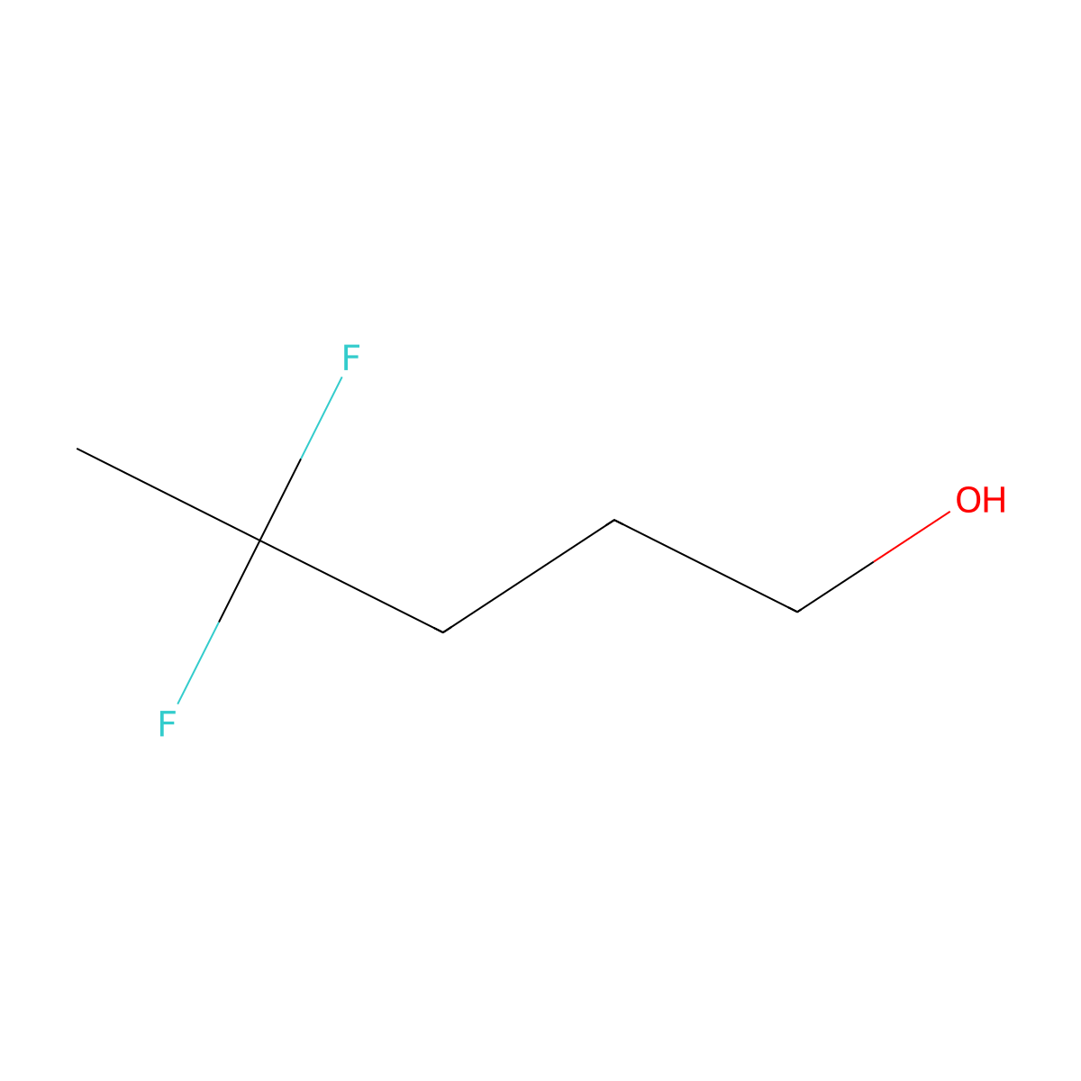 4,4-Difluoropentan-1-ol molecular structure, CAS 1455037-30-5