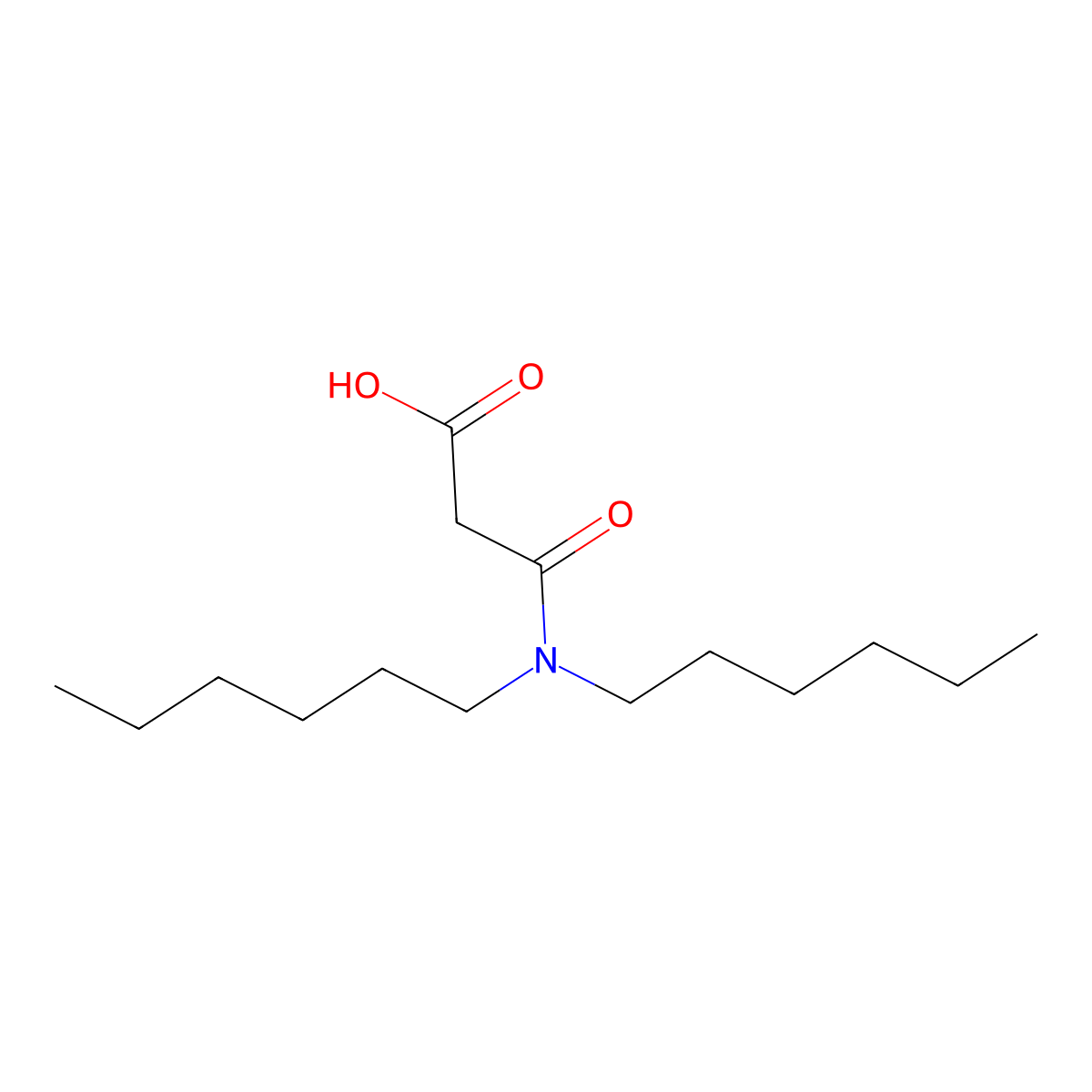 2-(Dihexylcarbamoyl)acetic acid molecular structure, CAS 1455080-10-0