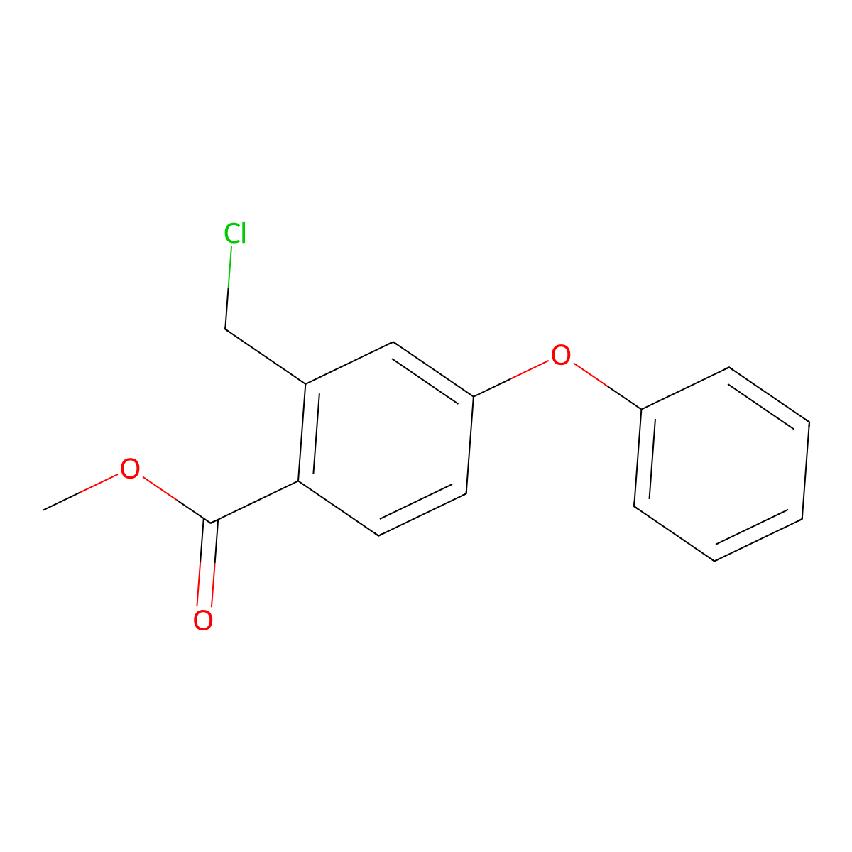 Methyl 2-(chloromethyl)-4-phenoxybenzoate molecular structure, CAS 1455091-04-9