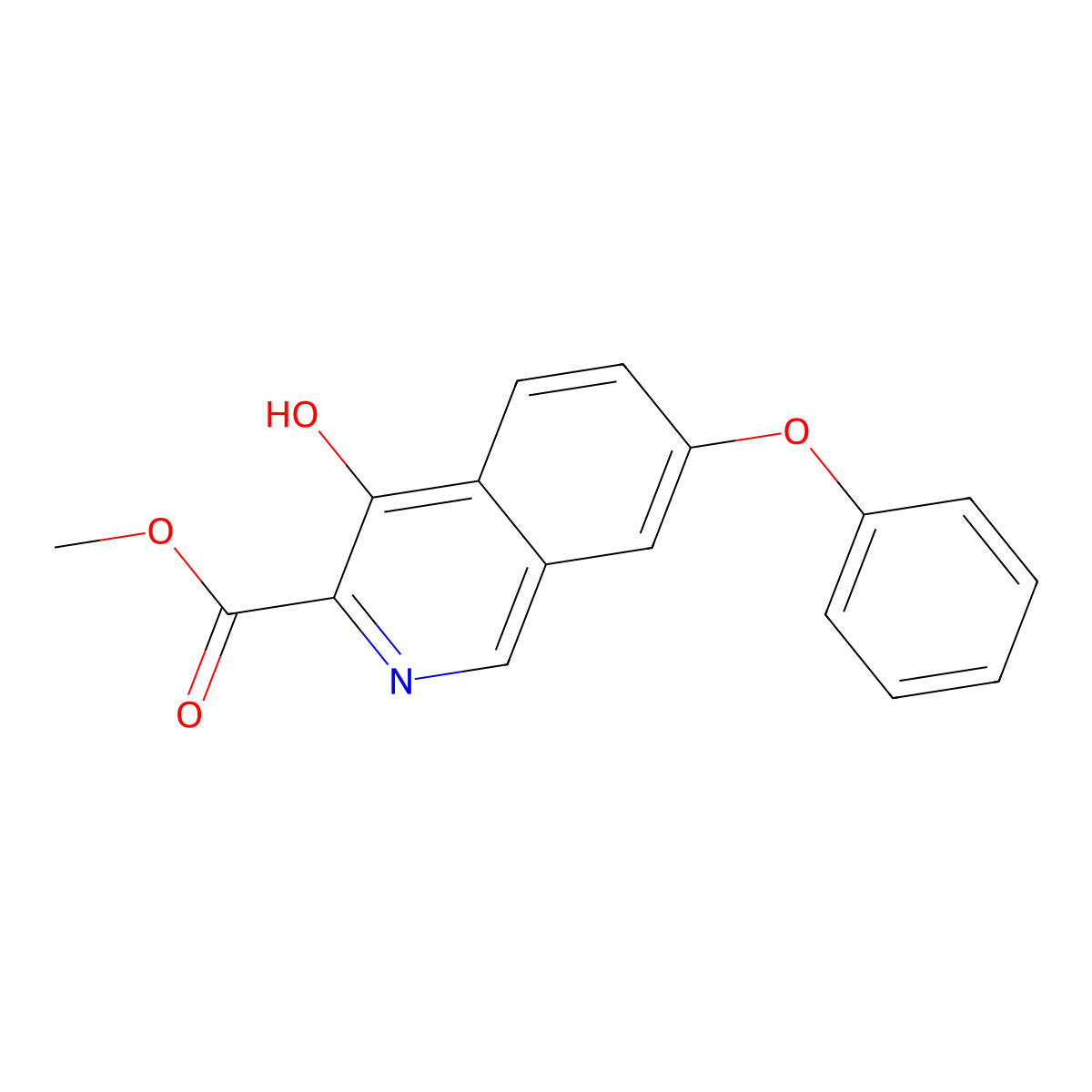 Methyl 4-hydroxy-7-phenoxyisoquinoline-3-carboxylate molecular structure, CAS 1455091-10-7